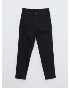 Elastic Waist Girl Denim Trousers