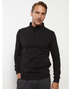 Turtle Neck Long Sleeve Regular Men's Sweatshirt