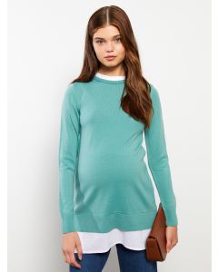 Crew Neck Regular Long Sleeve Maternity Tunic