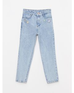 Embroidery Detailed Girl Jean Trousers