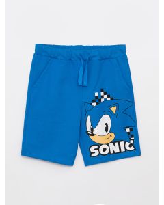 Sonic Printed Boys Shorts With Elastic Waist