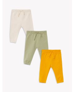 Elastic Waist Basic Baby Boy Trousers 3-Pack