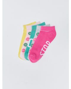 Patterned Girl Booties Socks 5-Pack