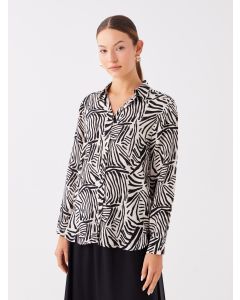 Patterned Long Sleeve Women's Shirt