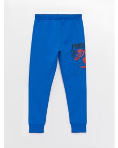 Elastic Waist Spiderman Printed Boy Jogger Sweatpants