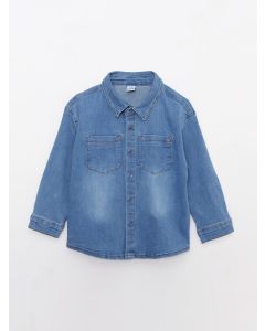 Basic Long Sleeve Baby Boy Jean Shirt