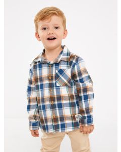 Long Sleeve Plaid Patterned Baby Boy Shirt