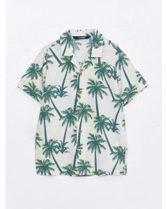 Patterned Short Sleeve Boy Shirt