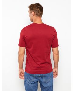 V Neck Short Sleeve Combed Cotton Men's T-shirt