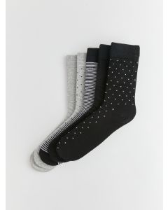 Patterned Men's Socket Socks 5-Pack