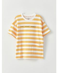 Crew Neck Short Sleeve Striped Baby Boy T-Shirt