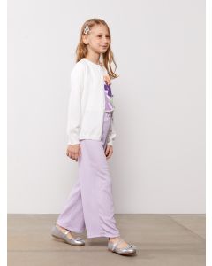 Elastic Waist Basic Bell-Bottoms Girl Trousers