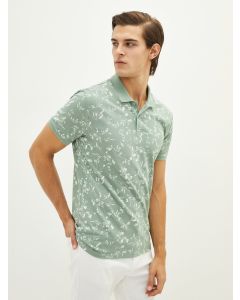 Polo Neck Short Sleeve Patterned Pike Men's T-shirt