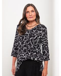 V Neck Patterned Women's Tunic