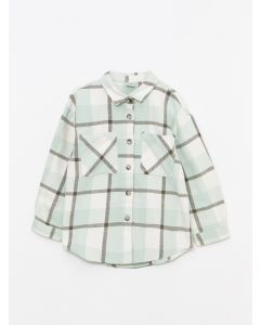 Plaid Long Sleeve Gabardine Girl Shirt