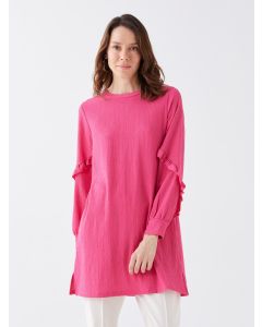 Women's Crew Neck Straight Long Sleeve Tunic