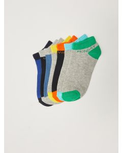 Color Block Boy Booties Socks 7 Pieces