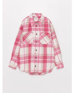 Plaid Long Sleeve Girl Shirt Jacket