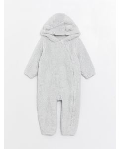 Hooded Long Sleeve Baby Boy Plush Jumpsuit