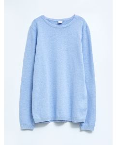 Crew Neck Basic Long Sleeve Girl Tricot Sweater