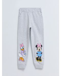 Elastic Waist Minnie Mouse and Daisy Duck Printed Girl Jogger Sweatpants