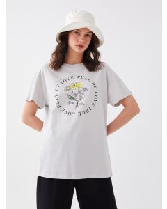 Crew Neck Printed Short Sleeve Oversized T-Shirt