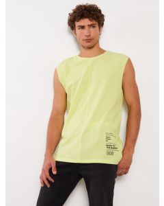 Crew Neck Printed Men's Sleeveless T-Shirt