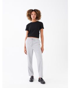 Women's Elastic Waist Relaxed Fit Regular Trousers