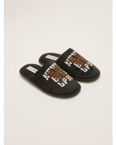 Printed Closed Front Men's Indoor Slippers