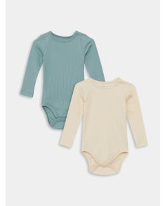 Crew Neck Baby Boy Snap Snap Body 2 Pack