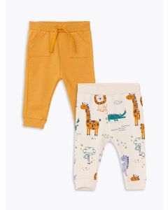 Elastic Waist Cotton Baby Boy Trousers 2-Pack