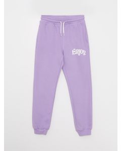 Elastic Waist Printed Girl Jogger Sweatpants