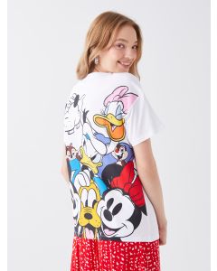 Crew Neck Disney Printed Short Sleeve Women's T-Shirt