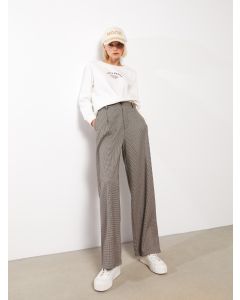 Relaxed Fit Patterned Women's Trousers