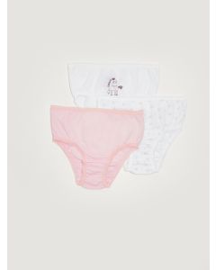 Elastic Waist Cotton Baby Girl Panties 3 Pieces