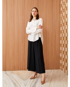 Relaxed Fit Regular Bell-Bottoms Women's Trousers