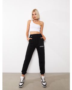 Elastic Waist Printed Women's Jogger Sweatpants