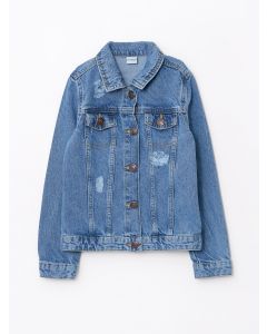 Shirt Neck Girl Jean Jacket