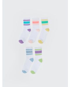 Color Block Girls' Socks 5 Pack