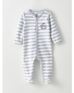 V-Neck Striped Long Sleeve Baby Boy Rompers