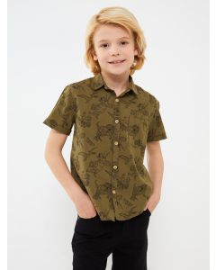 Patterned Short Sleeve Boy Shirt