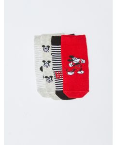 Mickey Mouse Patterned Baby Boy Socket Socks 4-pack