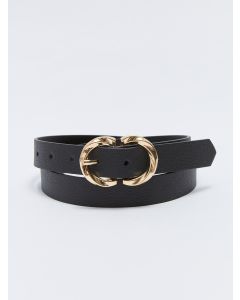 Leather Look Woman Belt