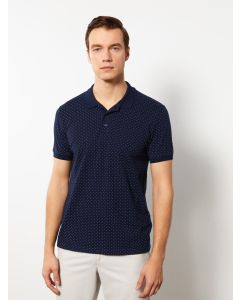 Polo Neck Short Sleeve Patterned Pike Men's T-shirt