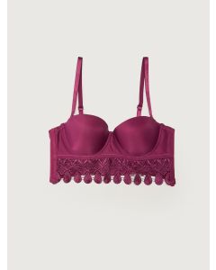 Underwire Unfilled Adjustable Strap Embroidered Bra