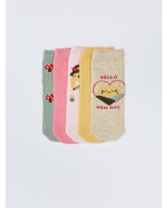 Patterned Baby Girl Socket Socks 5-Pack