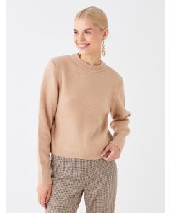 Crew Neck Regular Long Sleeve Women's Tricot Sweater