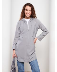 Hooded Regular Long Sleeve Oversize Women's Tunic