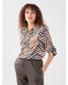 Patterned Long Sleeve Women's Shirt