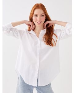 Shirt Collar Straight Long Sleeve Oversize Women's Tunic